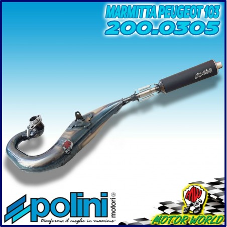 Auspuffanlage Schalldämpfer Auspuff Polini Sport-Peugeot 103, 104, 105, GL10, SP