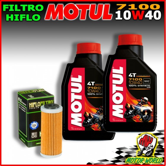 KIT TAGLIANDO OLIO MOTUL 7100 10W40 + FILTRO KTM  530 XC-W Six Days 2010 2011