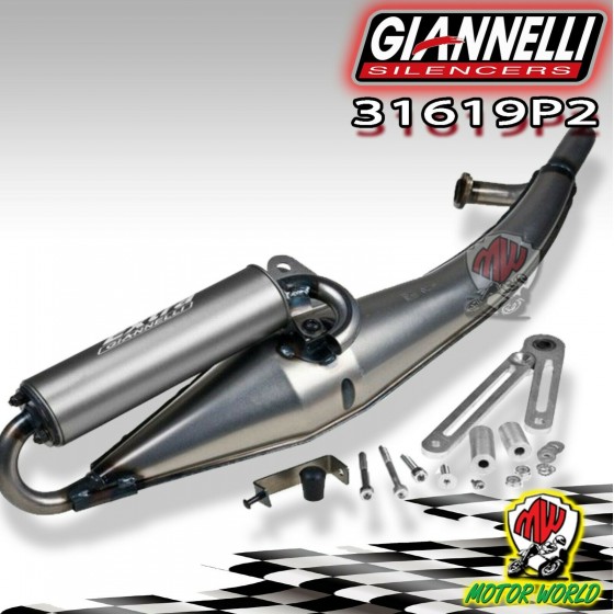 GIANNELLI SCARICO COMPLETO RACING EXTRA V2 PIAGGIO NRG POWER DD KAT 2011 11 31637P2 