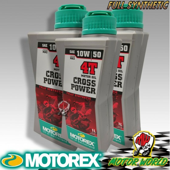 MOTOREX CROSS POWER Crosspower 4t 10w50 olio motore 3 x 1 LITRI