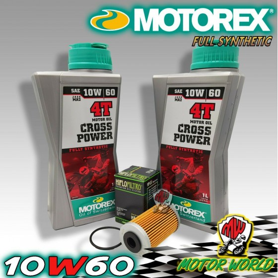 KIT TAGLIANDO MOTOREX CROSS POWER 10W60 + FILTRO HIFLO KTM 690 Rally Factory