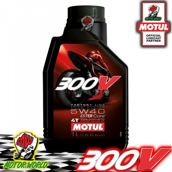 Olio Moto Motul 300V Factory Line Road Racing 4T 5W40 - 1 lt