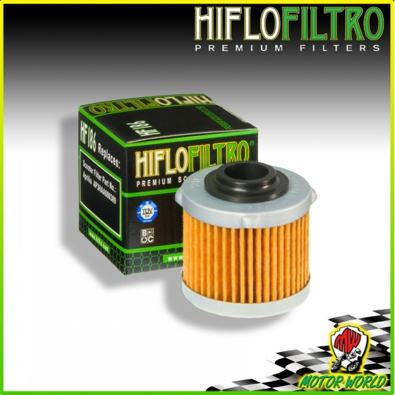 HF186 FILTRO OLIO ORIGINALE HIFLO Aprilia 200 Scarabeo Net i.e.  2013 2014 2015