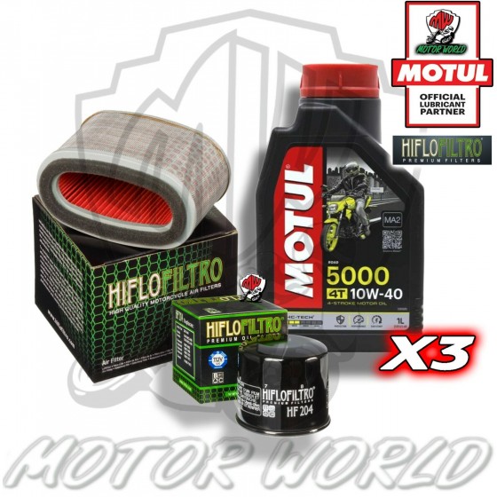KIT TAGLIANDO 3 LT OLIO MOTUL 5000 10W40 FILTRI Honda VT 750 S 2011 2012 2013