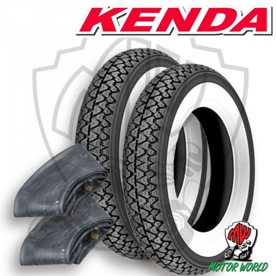 Coppia gomme pneumatici Kenda K333 3.00-10 50J + camere d'aria Vespa 50 Special