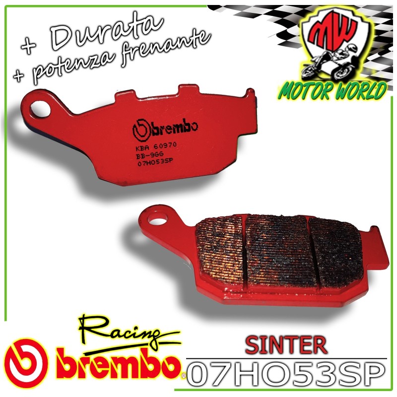 COPPIA PASTIGLIE BREMBO SINTER POSTERIORI SUZUKI XF FREEWIND 650 1997 - 2002