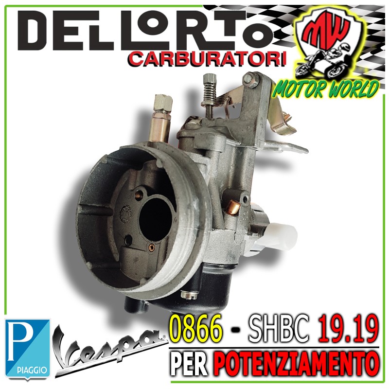 CARBURATORE DELL'ORTO SHBC 19 19 E PIAGGIO VESPA PK 50 S MAGGIORATE - 00866 866
