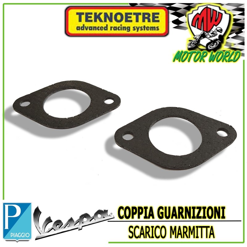 KIT COPPIA GUARNIZIONI DI SCARICO MARMITTA PIAGGIO VESPA PK 125 XL
