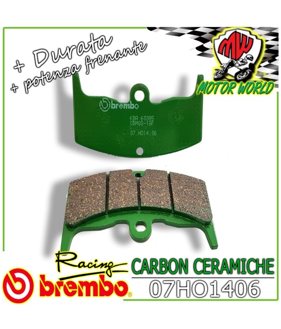 07HO1406 PASTIGLIE BREMBO CERAMICHE ANTERIORI HONDA VTR INTERCEPTOR 250	1988