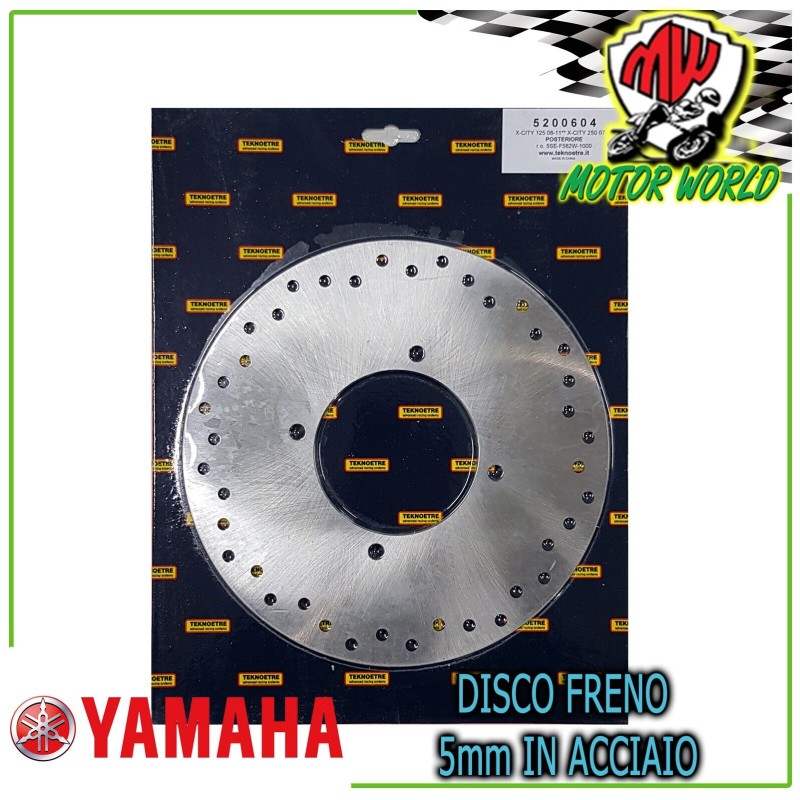 DISCO FRENO POSTERIORE ACCIAIO 5mm YAMAHA X-MAX SPORT YP R 250	2011 - 2012