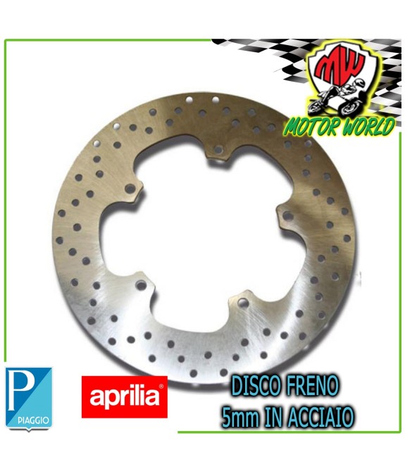 DISCO FRENO ANTERIORE IN ACCIAIO 5mm PIAGGIO X9 500 2001 2002 2003