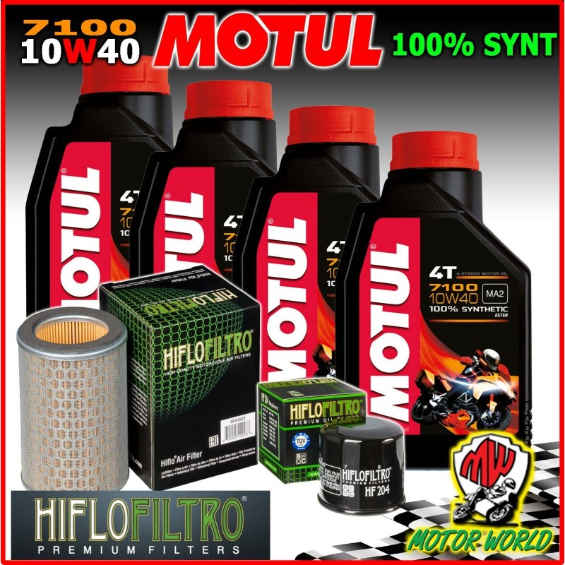 KIT TAGLIANDO OLIO MOTUL 7100 10W40 + FILTRI HIFLO HONDA CBF 600 S/SA ABS 2007