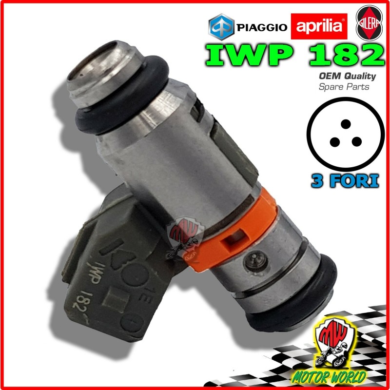 Iniettore 8732885 per piaggio beverly 125 250 300 geopolis mp3 3 fori holes