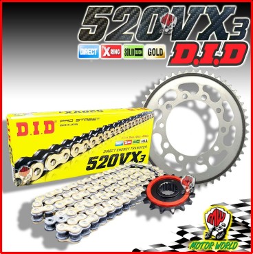 KIT TRASMISSIONE CATENA DID CORONA PIGNONE KAWASAKI Z 800 E CDS 2015 2016