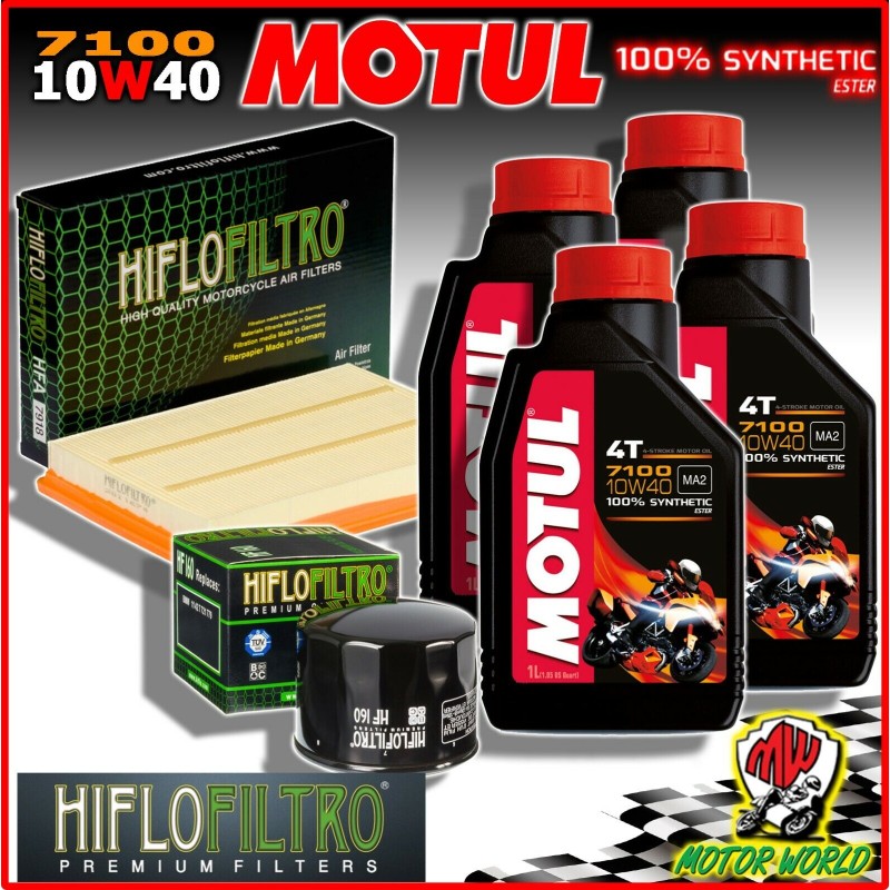 KIT TAGLIANDO OLIO MOTUL 7100 10W40 + FILTRI BMW S 1000 XR 2015 2016 2017 2018