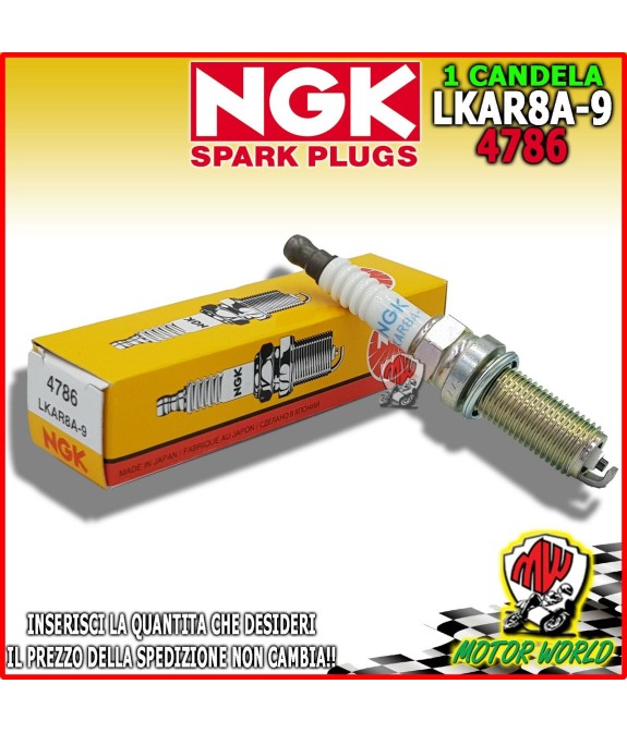 CANDELA ORIGINALE NGK LKAR8A-9 SPECIFICA  KTM EXC 450 RACING 2007