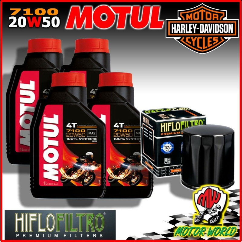 KIT TAGLIANDO OLIO 7100 20W50 + FILTRO HARLEY FXSTSSE2/3 SE Softail Springer EFI