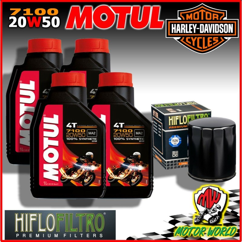 KIT TAGLIANDO OLIO 7100 20W50 + FILTRO HARLEY XL53C Sportster Custom 53 2003