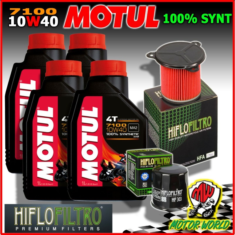 KIT TAGLIANDO OLIO MOTUL 7100 10W40 + FILTRI HONDA XRV 750 Africa Twin 1992