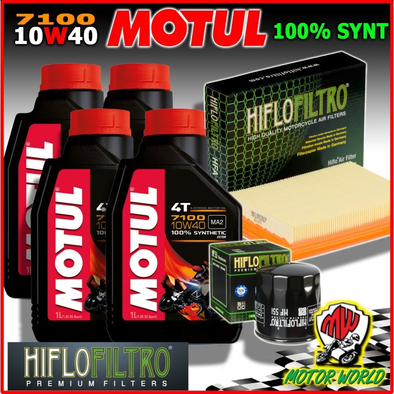 KIT TAGLIANDO OLIO MOTUL 7100 10W40 FILTRI + MOTO GUZZI 1200 Stelvio NTX 2015