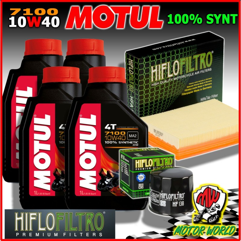 KIT TAGLIANDO OLIO MOTUL 7100 10W40 FILTRI + APRILIA 1100 V4 Tuono Factory 2017