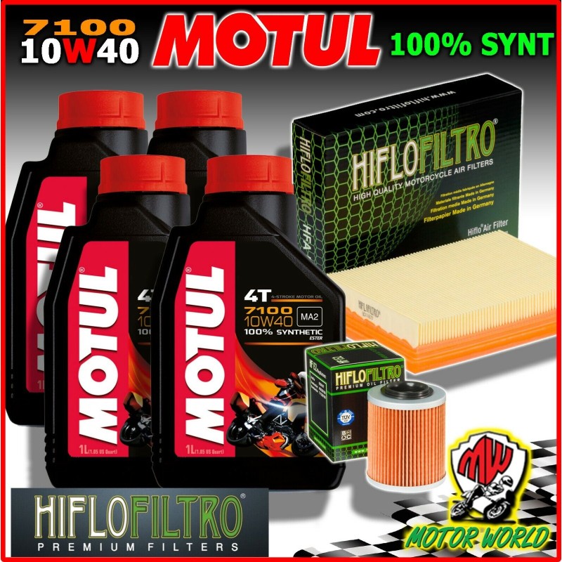 KIT TAGLIANDO OLIO MOTUL 7100 10W40 FILTRI APRILIA RSV 1000 R Tuono Factory 2010