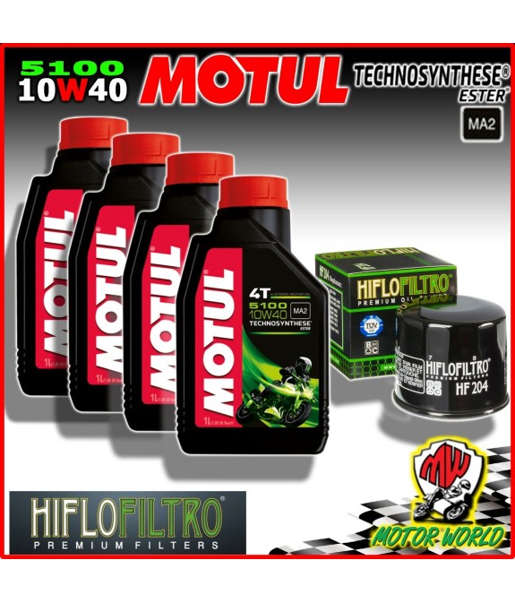 TAGLIANDO 4LT MOTUL 5100 10W40 + FILTRO HIFLO YAMAHA XV Midnight Star 1900 2014