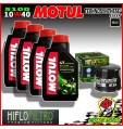 TAGLIANDO 4LT MOTUL 5100 10W40 + FILTRO HIFLO HF204 BIMOTA 600 YB9 SR / SRi