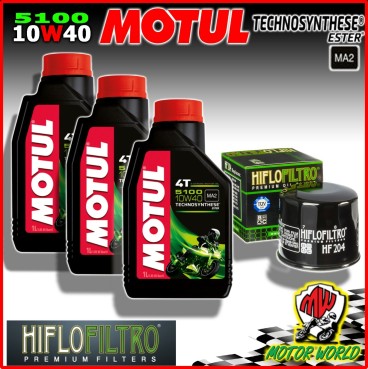 KIT TAGLIANDO 3LT 5100 10W40 + FILTRO HIFLO YAMAHA XP D T-Max DX ABS 530 2018