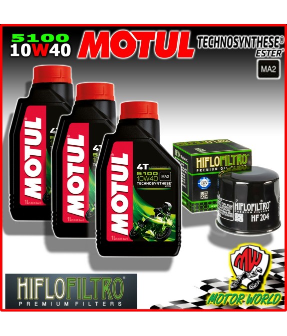 KIT TAGLIANDO 3LT 5100 10W40 + FILTRO HIFLO YAMAHA XP D T-Max DX ABS 530 2018