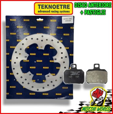 DISCO FRENO ANTERIORE + PASTIGLIE ORGANICHE PIAGGIO X9 500 2001 2002 2003