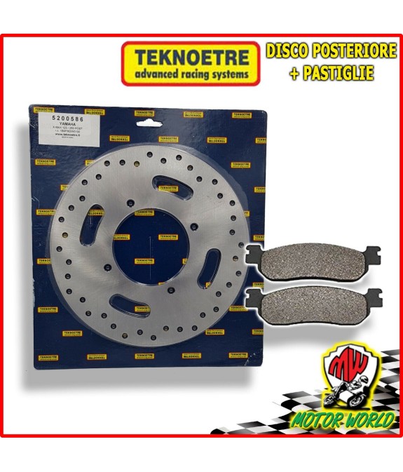 KIT DISCO FRENO POSTERIORE + PASTIGLIE YAMAHA X-MAX SPORT YP R 250 2011 2012