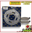 KIT DISCO FRENO POSTERIORE + PASTIGLIE YAMAHA X-MAX SPORT YP R 250 2011 2012