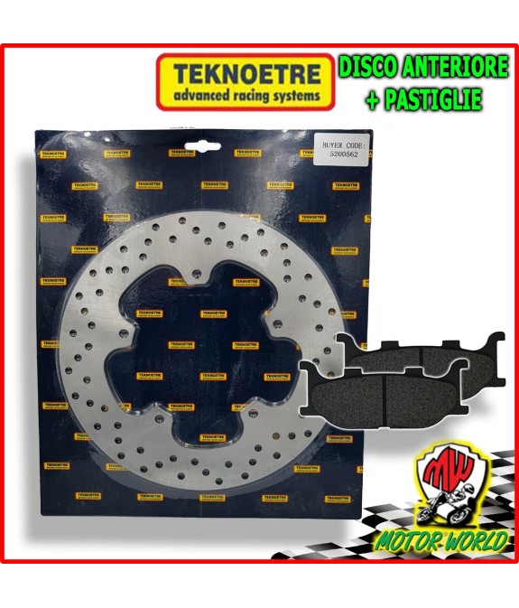 KIT DISCO FRENO ANTERIORE + PASTIGLIE ORGANICHE YAMAHA MAJESTY YP 400 2004