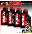 4 LITRI MOTUL 7100 10W60 100% SINTETICO TAGLIANDO MOTO SCOOTER JASO MA2 ESTERE