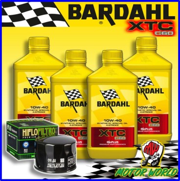 TAGLIANDO 4LT BARDAHL XTC C60 10W40 + FILTRO Husqvarna 900 Nuda 2011 2012 2013