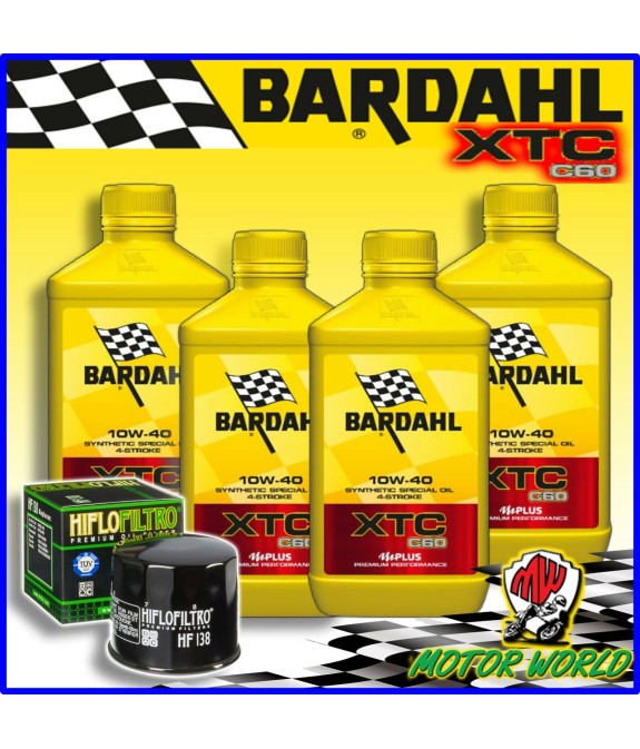 KIT TAGLIANDO OLIO BARDAHL XTC C60 10W40 + FILTRO Suzuki Intruder 1800 BZ 2015