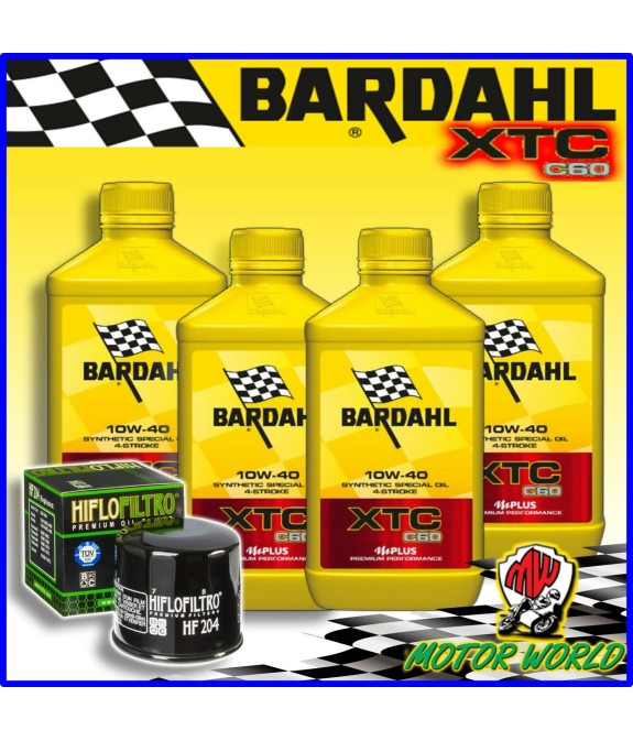 KIT TAGLIANDO 4LT BARDAHL XTC 10W40 + FILTRO YAMAHA XV Midnight Star 1900 2011--