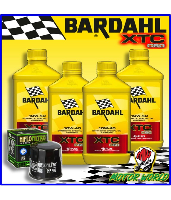 TAGLIANDO 4lt BARDAHL XTC 10W40 + FILTRO Yamaha XV1900 A Midnight Star 2006-2010