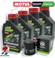 TAGLIANDO 4 LT OLIO MOTUL LIME GREEN 10W40  + FILTRO KAWASAKI Side X Side