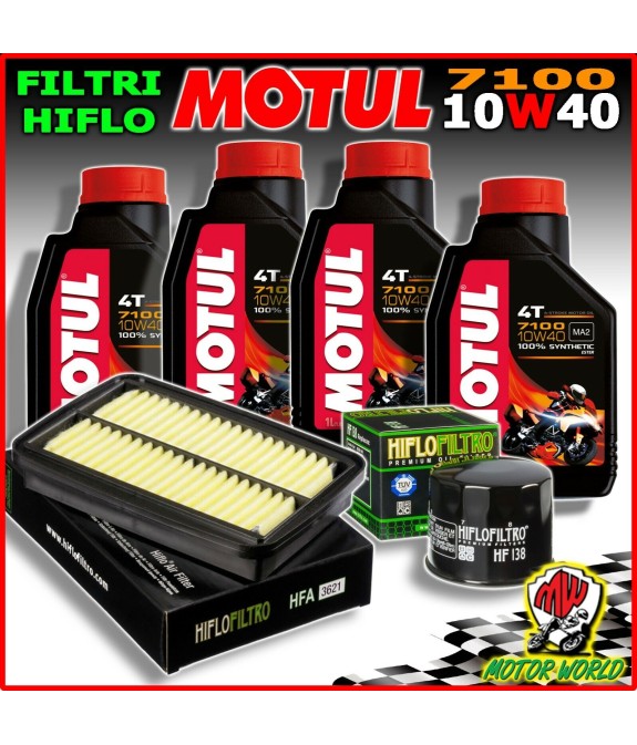 KIT TAGLIANDO OLIO MOTUL 7100 10W40 + FILTRI HIFLO SUZUKI GSF 1250 S Bandit 2016