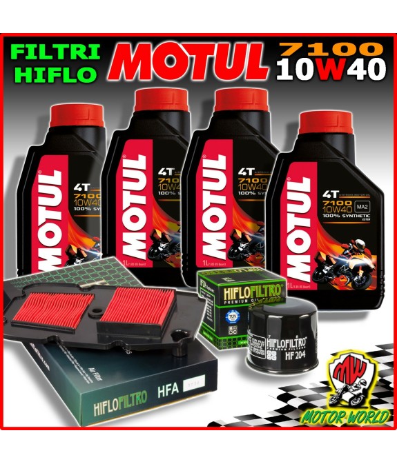KIT TAGLIANDO OLIO MOTUL 7100 10W40 + FILTRI HIFLO HONDA XL 700 Transalp 2013