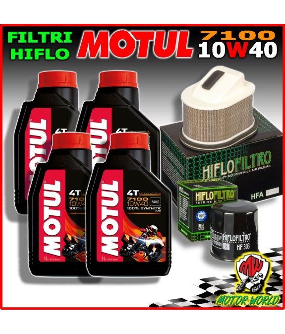 KIT TAGLIANDO OLIO MOTUL 7100 10W40 + FILTRI KAWASAKI Z 800 Z800 2015 2016