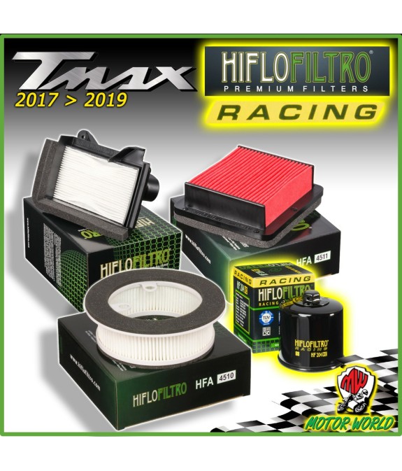 KIT TAGLIANDO 3 FILTRI ARIA + FILTRO OLIO ORIG. HIFLO per YAMAHA T-MAX 530 2019