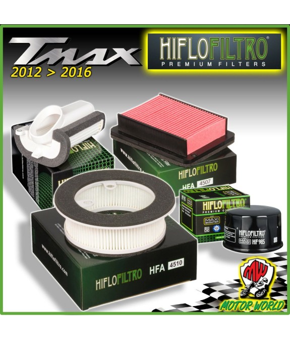 KIT TAGLIANDO 3 FILTRI ARIA + FILTRO OLIO ORIG. HIFLO per YAMAHA T-MAX 530 2016