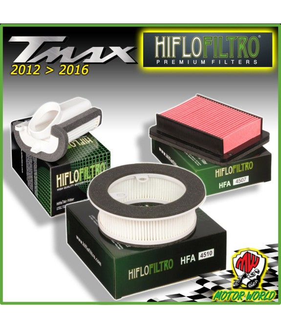 KIT TAGLIANDO 3 FILTRI ARIA ORIGINALI HIFLO per YAMAHA T-MAX TMAX 530 2016