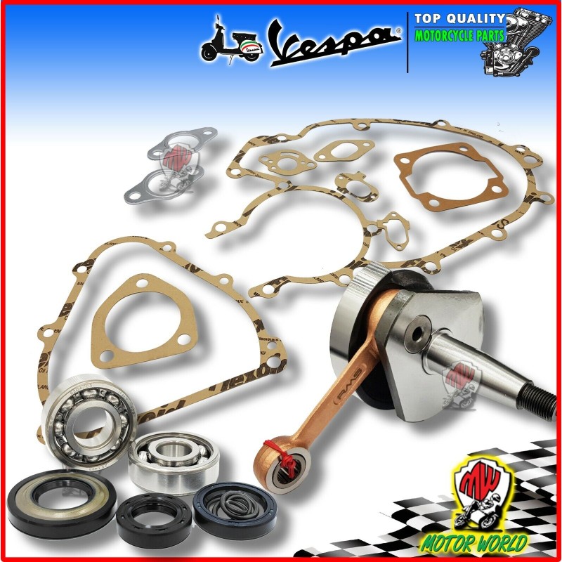 KIT REVISIONE ALBERO MOTORE 20 Ø GUARNIZIONI PARAOLI CUSCINETTI VESPA PK XL 50