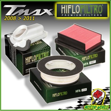 KIT TAGLIANDO 3 FILTRI ARIA ORIGINALI HIFLO per YAMAHA T-MAX TMAX 500 2011