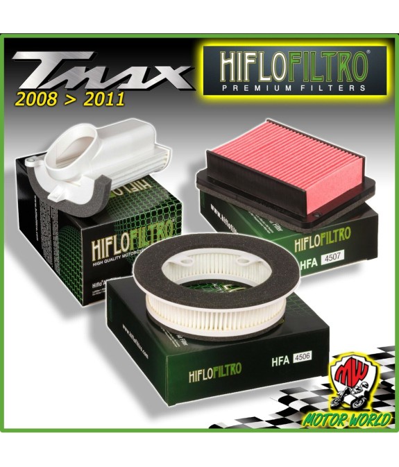 KIT TAGLIANDO 3 FILTRI ARIA ORIGINALI HIFLO per YAMAHA T-MAX TMAX 500 2011