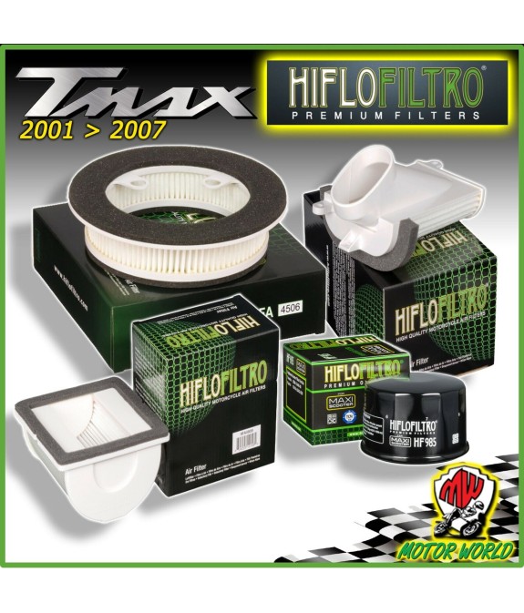 KIT TAGLIANDO 3 FILTRI ARIA + FILTRO OLIO ORIG. HIFLO per YAMAHA T-MAX 500 2007